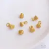 Folheado a Ouro Fosco 18K Marca da Fortuna Cabaça Lótus Folhas de Cerejeira Pata de Gato Cervo Pingente para Pulseira DIY Pingente de Joia