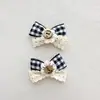 Cuadros Clásicos Blanco y Negro Encaje Botones Lazo Tela DIY Ropa Zapatos y Calcetines Bolsas Accesorios Accesorios para Funda de Teléfono Móvil