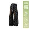 Pantalones Casuales de Lunares Estilo Americano para Mujer, Pantalones de Verano Finos con Bloques de Color Protección Solar, Ajuste Relajado Cintura Doble Pantalones Rectos Sueltos