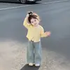 Elegante top de manga larga para bebé niña para primavera y otoño con corbata de lazo y diseño de lunares en contraste