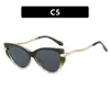 Gafas de Sol Kedun Ojo de Gato con Cadena 2025 Nueva Moda Estilo Europeo y Americano Gafas de Sol de Personalidad Gafas de Sol Versátiles de Moda para Mujer