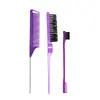 Kit de pentes de cabelo Amazon escova para desfiar cabelo escova de borda dupla pente de cauda de rato pente de cauda pontiaguda com grampo de cabelo kit