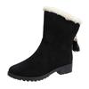 Comercio Exterior Transfronterizo Botas Martin de Gamuza para Mujer Otoño e Invierno 2021 Botines Botas de Algodón Fondo Plano Punta Redonda Botas deseo Botas de Nieve