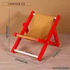 Silla de Playa Regalo Soporte para Teléfono Móvil Mini Regalo de Madera Reclinable Plegable Accesorios para Fotos Decoración Escritorio Creativo