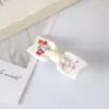 Nuevo Lindo Pasador de Pelo con Lazos Cuadros Rosa y Azul para Niñas Flequillo Lateral Dulce Mechones Sueltos Pasadores Pequeños de Gato Coloridos