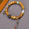 Pulseras de Semilla de Pasión, Cuentas Budistas, Cuentas de Rosario, Pulseras Hechas a Mano y Fabricantes de Cuentas al por Mayor, Tallado en Hueso de Vaca Estilo Tíbet, Puramente Hecho a Mano