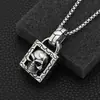 Colgante de Collar Hip-Hop de Calavera con Candado Europeo, Americano, Japonés y Coreano para Hombres y Mujeres Acero de Titanio Stn1402