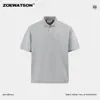Camiseta Polo de Manga Corta con Cuello para Hombre Zoewatson, Diseño de Verano, Estilo Retro Old Money, Moderna y Versátil