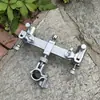 Silla de Pesca de Aleación de Aluminio Soporte Doble para Cañas Montaje Universal Silla de Pesca Engrosada Soporte Doble Grande para Cañas Asiento Accesorios de Pesca