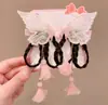 Pasador de Peluquería Antiguo Hanfu con Alas de Mariposa para Niña Accesorios para el Cabello con Borla Antigua Estilo Chino Lindo Pasador con Cinta