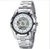 Explosions ganador reloj mecánico automático para hombre acero fino esfera grande Reloj para Hombres de Negocios 340 hueco luminoso