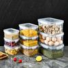 Caja de conservación sellada para alimentos de cocina, escurridor de frutas y verduras, caja de almacenamiento de plástico con tapa, refrigerador, congelador, caja de almacenamiento fresco
