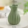 Estilo Crema de Ins Cerámica de Escritorio Jarrón Pequeño Renovación de Habitación Objetos Pequeños Cálidos Adornos de Flores Artificiales Decoración de Oficina