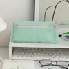 Estuche Escolar de Bloques de Color Estilo Coreano, Bolsa de Papelería Linda y Adorable, Caja de Papelería de Gran Capacidad de Alto Valor, Estuche Escolar de Estilo Simple