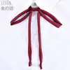 Corbata de lazo jk sin nudos raíz de pluma gigante estilo universitario femenino corbata estudiante uniforme académico foto de graduación flor de cuello uniforme escolar lazo
