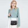 Bolso de Mujer 2021 Nuevo Estilo Piel de Vaca Cadena de Diamantes Pequeña Fragancia Moda Un Solo Hombro Bolso Cuadrado Pequeño Bandolera Cuero Genuino Bolso de Mujer