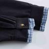 Nanxia Disfraz Otoño Nuevo Versátil Estilo Americano Chaqueta de Cuello Alto Reversible Top a Cuadros para Hombre con Acabado de Alta Gama