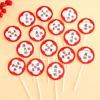 Mesa de Sobremesa de Aniversário de Bebê Vermelha Novo Estilo Chinês Cartão Decorativo para Bolo de Aniversário de 100 Dias Roupa de Festa de Lua Cheia