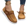 Zapatos Casuales de Talla Grande para Mujer sin Cordones para Exportación, Nuevos Mocasines Planos de Caña Baja Estilo Europeo y Americano Primavera y Otoño 2025