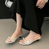 Sandalias de Tacón Bajo para Mujer 2026 Nuevos Zapatos de Verano para Mujer Estilo Francés Sandalias de Una Tira Diseño de Nicho Tacones Altos de Tacón Fino