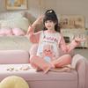 Pijama Infantil Transfronterizo para Mujer de Manga Larga Primavera y Otoño Princesa Madre e Hija Bebé Padre-Hijo Ropa de Casa Traje Verano Ropa para Aire Acondicionado