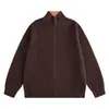Cárdigan de punto fino con cuello alto y cremallera para hombre, con capa interior de color contrastante, suéter chaqueta casual retro holgado adecuado tanto para hombres como para mujeres