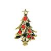 Nuevo broche navideño transfronterizo de aleación de alce europeo y americano, botas de diamantes, insignia de anciano de árbol de Navidad, sombrero de Navidad