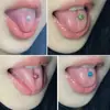 Amazon Europeo y Americano con recubrimiento de Diamante completo piercing en la lengua para chica ins chica popular anillo en la lengua bola de 6 mm joyería para perforación en stock venta al por mayor