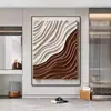 Arte de pared abstracto negro para sala de estar, una pintura decorativa sofisticada para la pared del fondo del sofá, minimalista y lujosa, adecuada para el vestíbulo o el pasillo