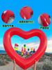 Flotador Transparente en Forma de Corazón PVC Engrosado Agua Inflable Corazón de Lentejuelas Flotador Anillo de Natación para Adultos Cama Flotante Inflable