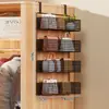 Estante de Almacenamiento para Armario, Cesta de Almacenamiento para Bolsos, Estante Lateral para Gabinete, Organizador de Ropa Interior y Ropa, Cesta Colgante para Armario