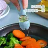 Brocha de Aceite de Silicona para Uso en Cocina, Botella de Aceite de Vidrio Integrada, Brocha de Aceite para Barbacoa y Freidora de Aire, Botella Medidora de Aceite