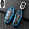 Funda de llave de metal de fibra de carbono real para BYD BYD Dolphin Yuan Qin plus Song plus funda de llave de coche