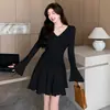 Comercio Exterior Vestido de Punto Francés de Tiro Real para Mujer Vestido Sexy Hermoso Pura Pasión Chica Picante para Otoño e Invierno