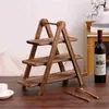 Nuevo Rack de Postres Multicapa de Madera de Acacia, Mesa de Fiesta, Exhibidor de Pasteles de Madera de Pino, Exhibidor de Madera para Verduras de Hot Pot