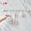 Gancho de ángulo recto KM 5039, sin perforaciones, adhesivo resistente, de siete piezas, para baño, toalla, ropa, gancho sin costuras
