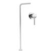 Pedestal de bañera de cobre de montaje en suelo, montaje oculto en pared, creativo, minimalista, grifo mezclador de agua fría y caliente, grifo lateral de bañera