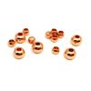 Cuentas de Acero Real Chapado en Oro Acero Inoxidable 2-12 mm Cuentas con Agujero Pasante Cuentas Perforadas Pulsera de Cuentas Accesorios para Joyería DIY