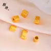 Accesorios DIY Chapados en Oro con el Personaje '' (Buena Fortuna), Cuentas Espaciadoras Perforadas de Moda y Lujo, Amuletos de Buena Suerte y Fortuna, Accesorios para Pulseras Perforados al por Mayor