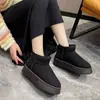 Botas de Nieve de Talla Grande para Mujer 2025 Invierno Tubo Corto Nieve Algodón Forro Polar Engrosado Ropa Exterior Zapatos de Algodón del Noreste para Mujer Transfronterizo