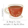 Amazon Transfronterizo Más Vendido Taza de Café de Dibujos Animados Colección Croissant Exquisita Decoración de Regalo Pequeño Insignia de Metal