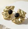 Pendientes grandes irregulares de moda exagerada estilo europeo y americano para mujer, de nicho y elegantes, con un toque de lujo ligero y de alta gama