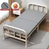 Cama plegable, cama individual, extra gruesa, diseño simple, adecuada para uso doméstico, siestas en la oficina, descanso en dormitorios, cama pequeña para apartamentos de alquiler, cama de hierro para adultos