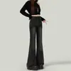 Calça Jeans Flare Não Apertada Preta e Cinza para Mulheres, Tendência 2026 Novo Estilo Fino de Primavera/Verão Calças Petite