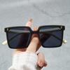 Gafas de Sol de Alta Gama Estilo Coreano para Mujer, Protección Solar, Montura Cuadrada, Que Muestran el Rostro, Gafas Pequeñas para Conducir, Bisagra Metálica para Hombre