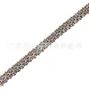 Ventas de Fábrica Transfronterizas Malla de Pedrería Doble Fila de 5 mm Encaje de Diamante Ropa DIY Puños de Ropa Faldas Accesorios de Encaje Decorativos