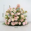Conjunto de Parede de Flores Artificiais Transfronteiriça e Arranjo de Mesa para Decoração de Fundo de Corredor de Casamento, Flores para Decoração de Eventos de Banquete em Hotel