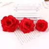 Flor de Terciopelo Simulada Cabeza de Rosa Flor de Seda Artificial Flor Corsage Accesorios para Fotografía Decoración de Flores para Arco Adornos de Boda