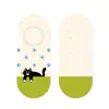 Calcetines Invisibles de Algodón Color Bloque Dopamina para Primavera y Verano para Mujer, Lindos Calcetines Cortos de Dibujos Animados de Animales de Corte Bajo, Antideslizantes y No se Caen