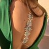 Corrente de corpo Amazon Folha Nova Forma Simples Temperamento Corrente de peito Europeia e Americana Sexy Corrente de costas Corrente de corpo Feminina
